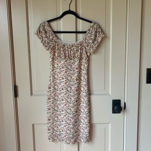 OFF THE SHOULDER DRESS Y2K FLORAL